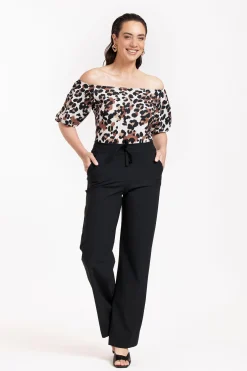 Manon leopard top - kit/chocolate