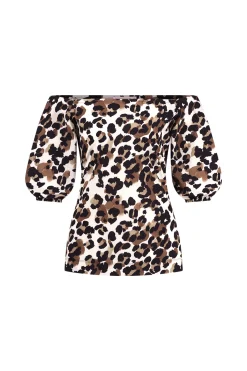 Manon leopard top - kit/chocolate