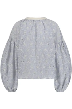 Marcha embroidery blouse - Light blue/Kit
