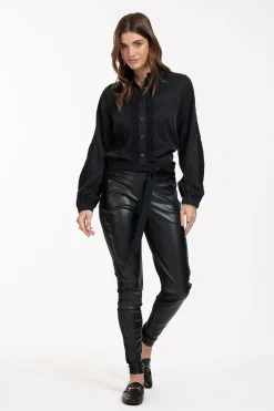 Margot leather trousers - black