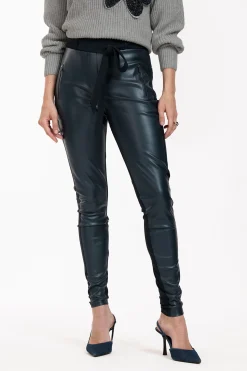 Margot leather trousers - dark blue