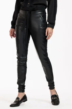Margot leather trousers - black