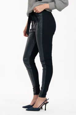 Margot leather trousers - dark blue