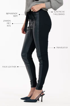 Margot leather trousers - dark blue