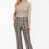 Marilon signature trousers - latte/black