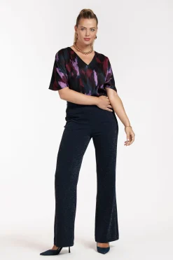Marilon sparkle trousers - dark blue