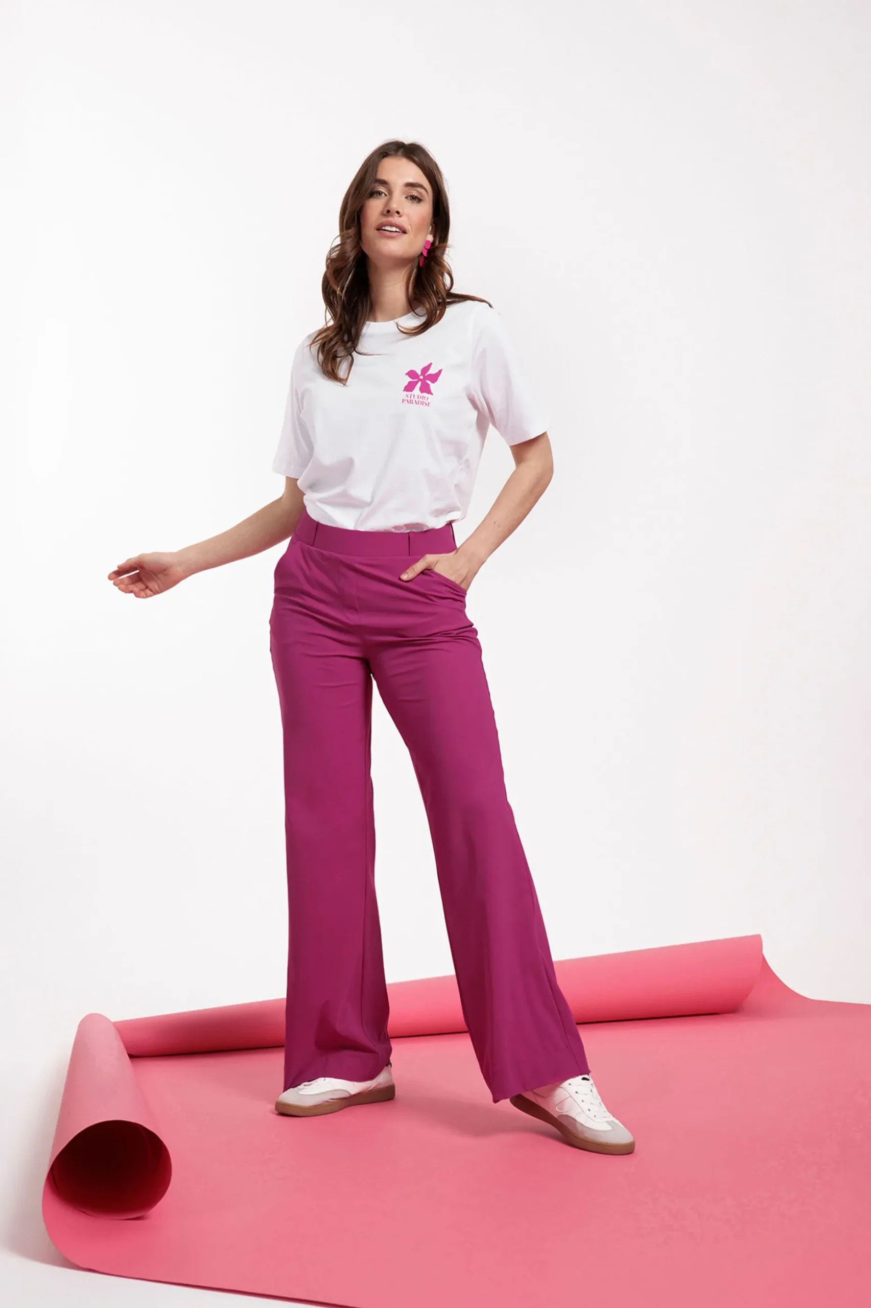 Marilon trousers - raspberry