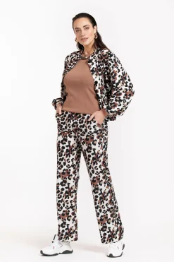 Marinda leopard trousers - kit/chocolate