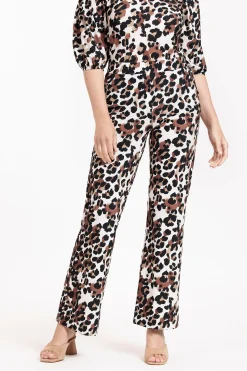 Marinda leopard trousers - kit/chocolate