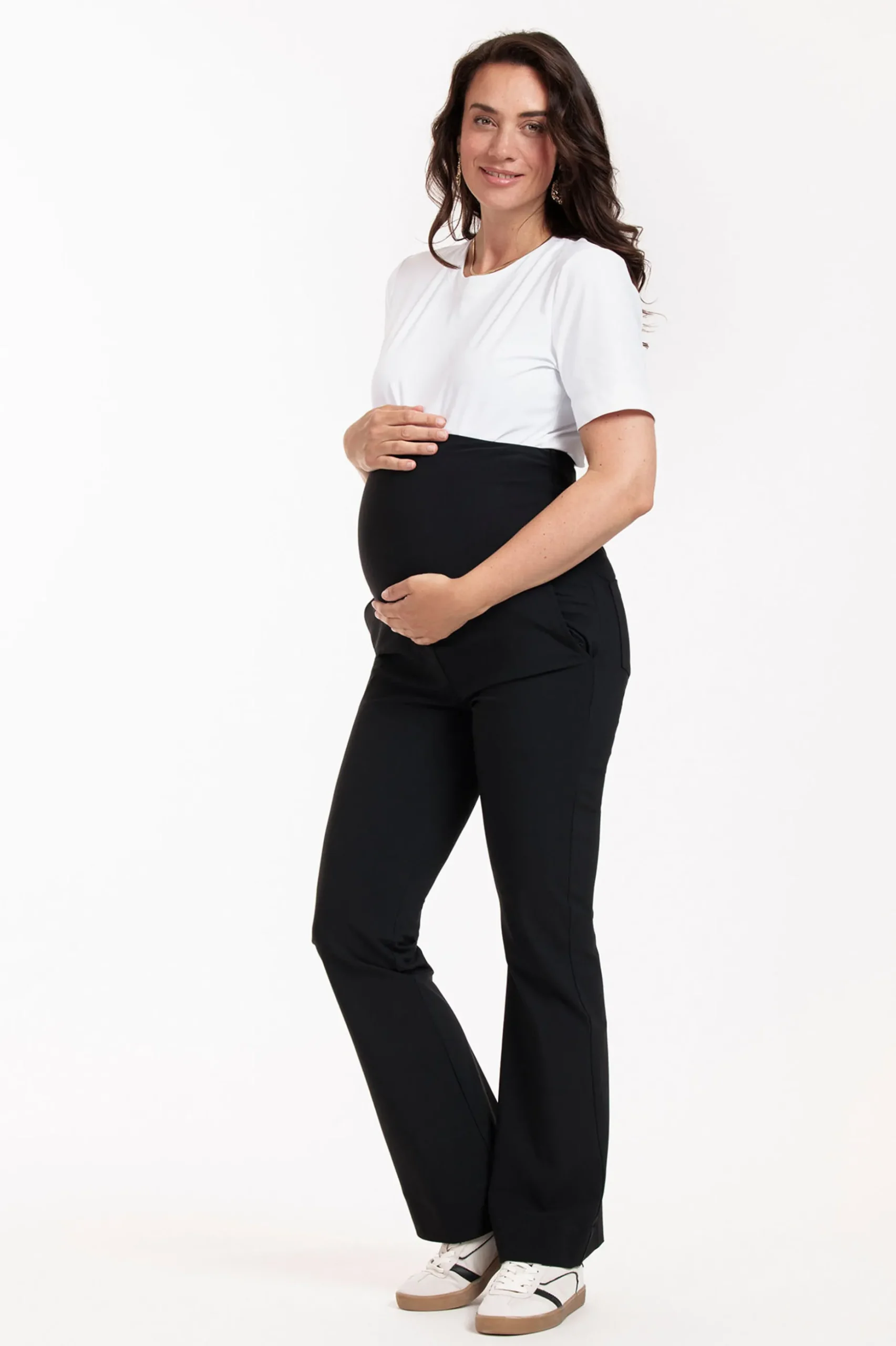 Maternity flair trousers - black