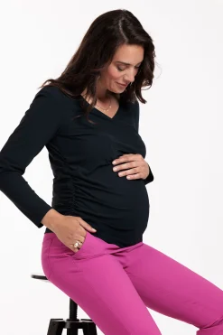Maternity shirt - dark blue