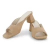Maureen mid heel sandals - camel