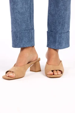 Maureen mid heel sandals - camel