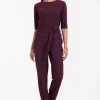 May bonded trousers - blackberry