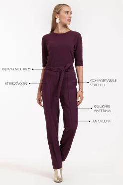 May bonded trousers - blackberry