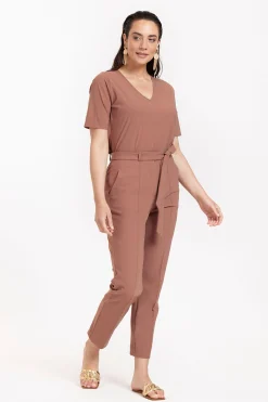 May bonded trousers - chocolate