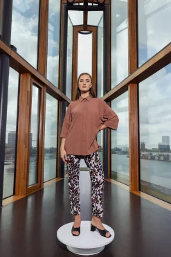 May leopard trousers - kit/chocolate