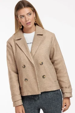 Meriel herringbone jacket - beige