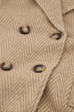 Meriel herringbone jacket - beige
