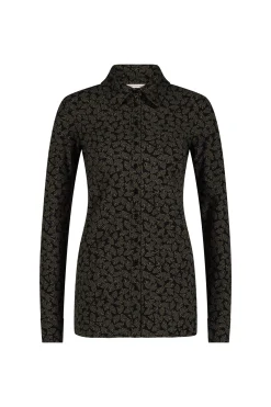 Mies triangles blouse - black/new army