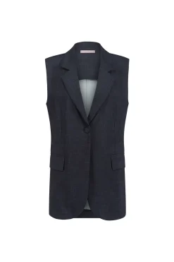 Minte bnd dnm tweed gilet - midnight blue
