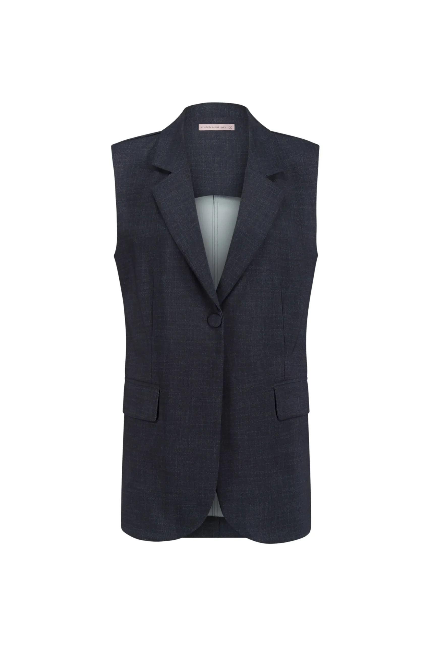 Minte bnd dnm tweed gilet - midnight blue