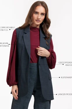 Minte bnd dnm tweed gilet - midnight blue