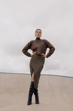 Nadia Cargo skirt - new army