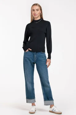 Nadia shiny pullover - dark blue