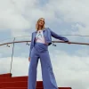 Nanet pinstripe trousers - denim blue