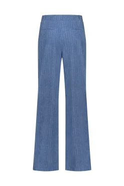 Nanet pinstripe trousers - denim blue