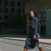Nelly woven look skirt - midnight blue