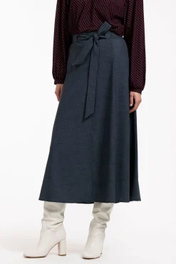 Nelly woven look skirt - midnight blue