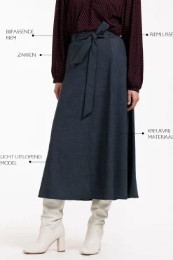 Nelly woven look skirt - midnight blue