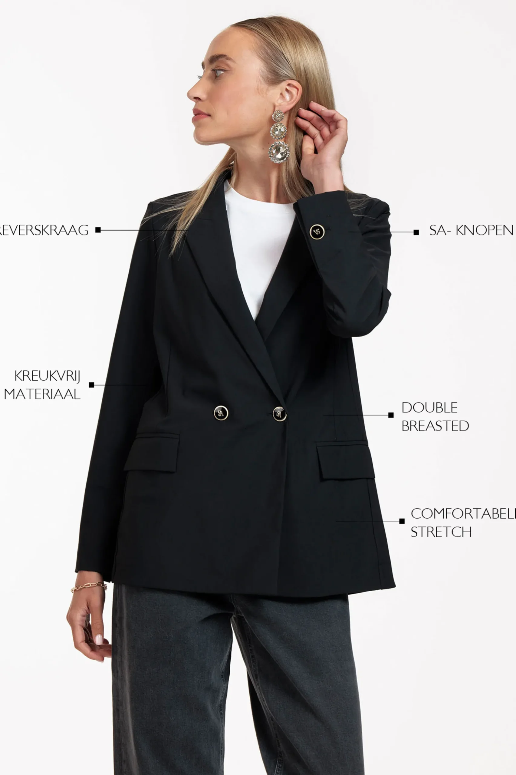 Noor blazer - black