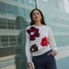 Nour flower pullover - kit/merlot