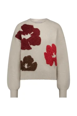 Nour flower pullover - kit/merlot