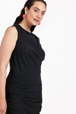 Pien knot top - black
