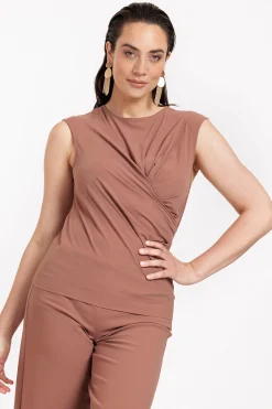 Pien knot top - chocolate