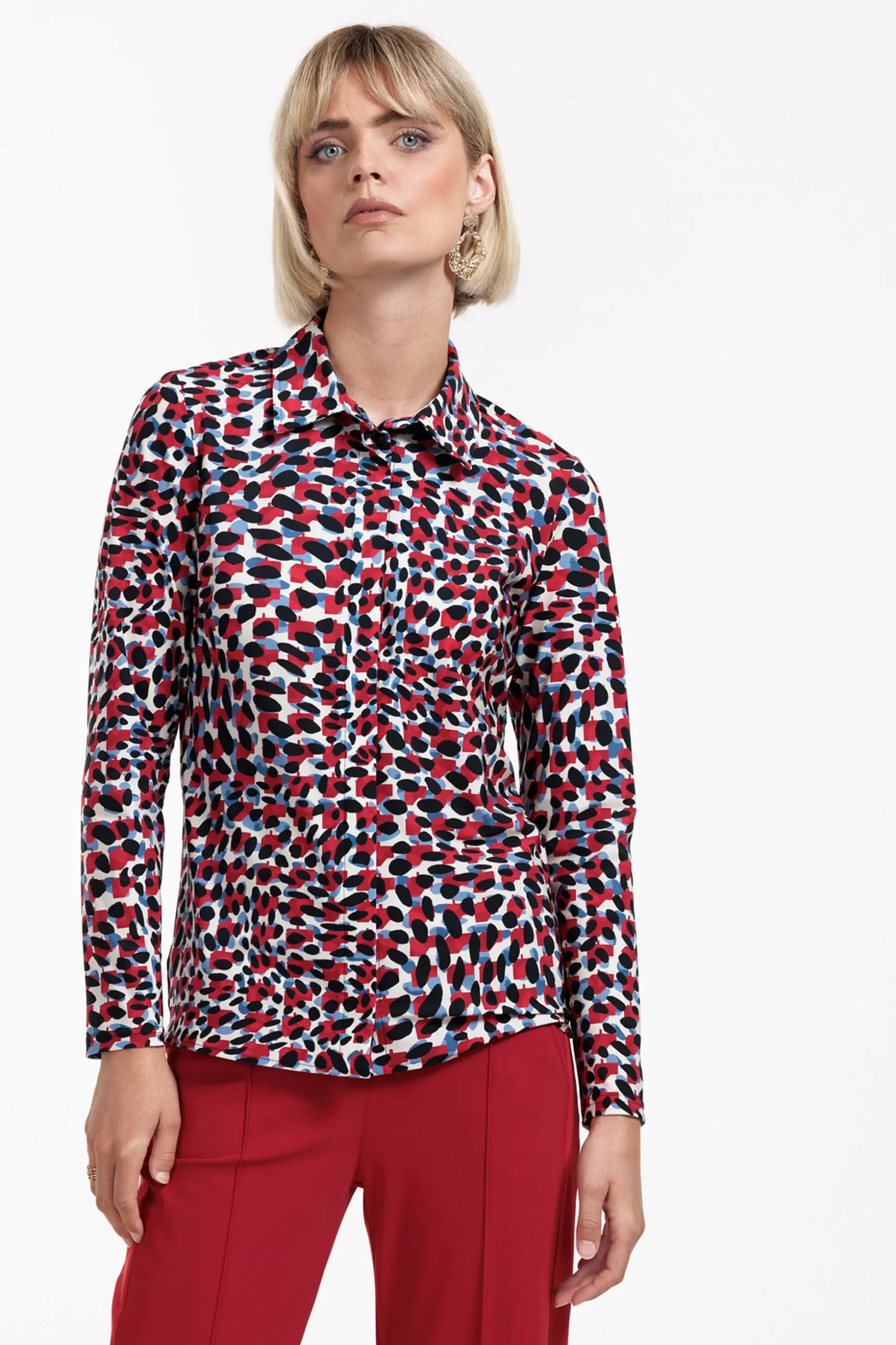 Poppy animal blind shirt - Kit/red