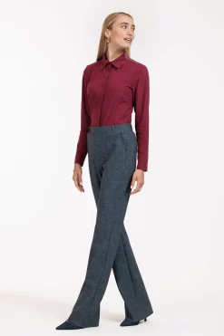Poppy blind shirt - merlot