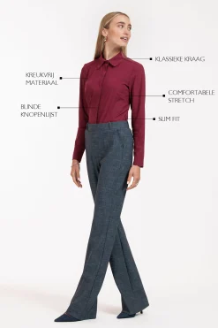 Poppy blind shirt - merlot