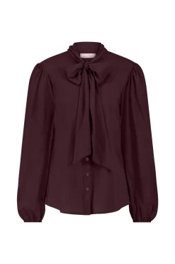 Poppy bow blouse - blackberry