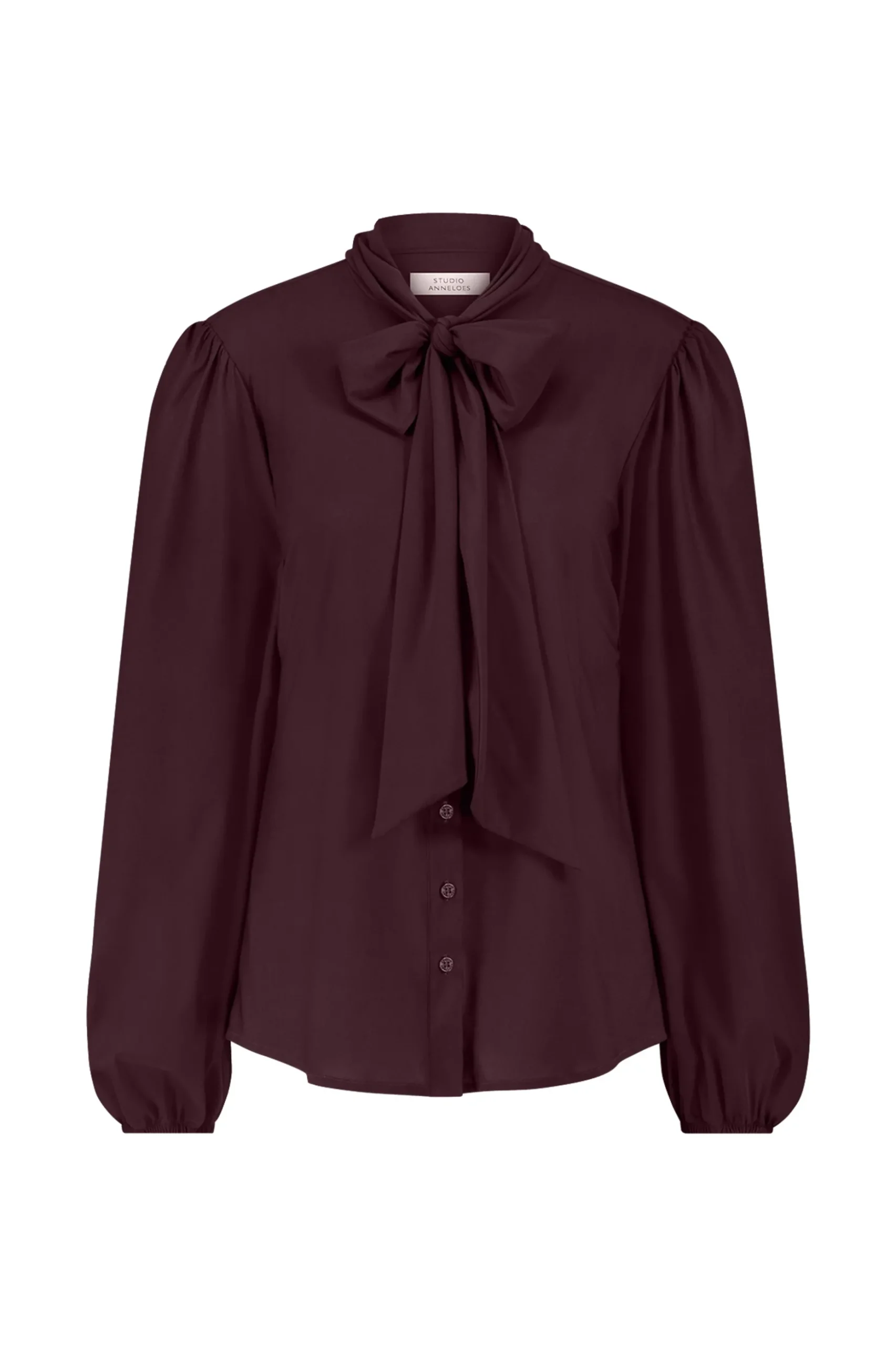 Poppy bow blouse - blackberry