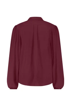 Poppy bow blouse - merlot