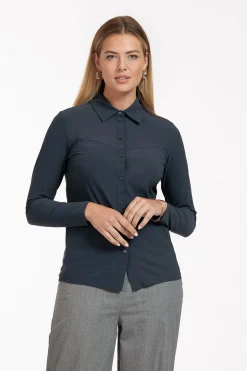 Poppy western shirt - antraciet