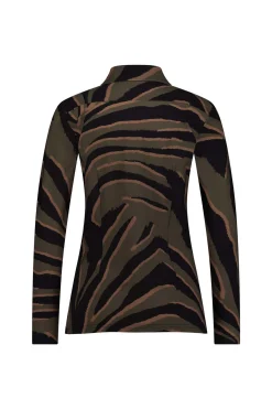 Poppy zebra shirt - black/new army