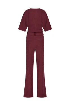 Primrose sparkle jumpsuit - merlot