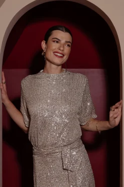 Princess sequins top - gold