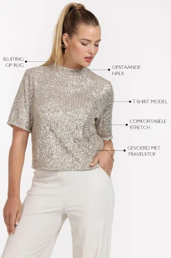 Princess sequins top - gold
